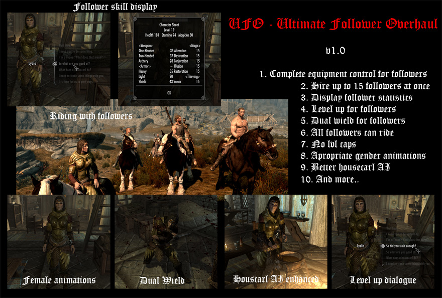 Ultimate Follower Overhaul Elder Scrolls Skyrim Companions